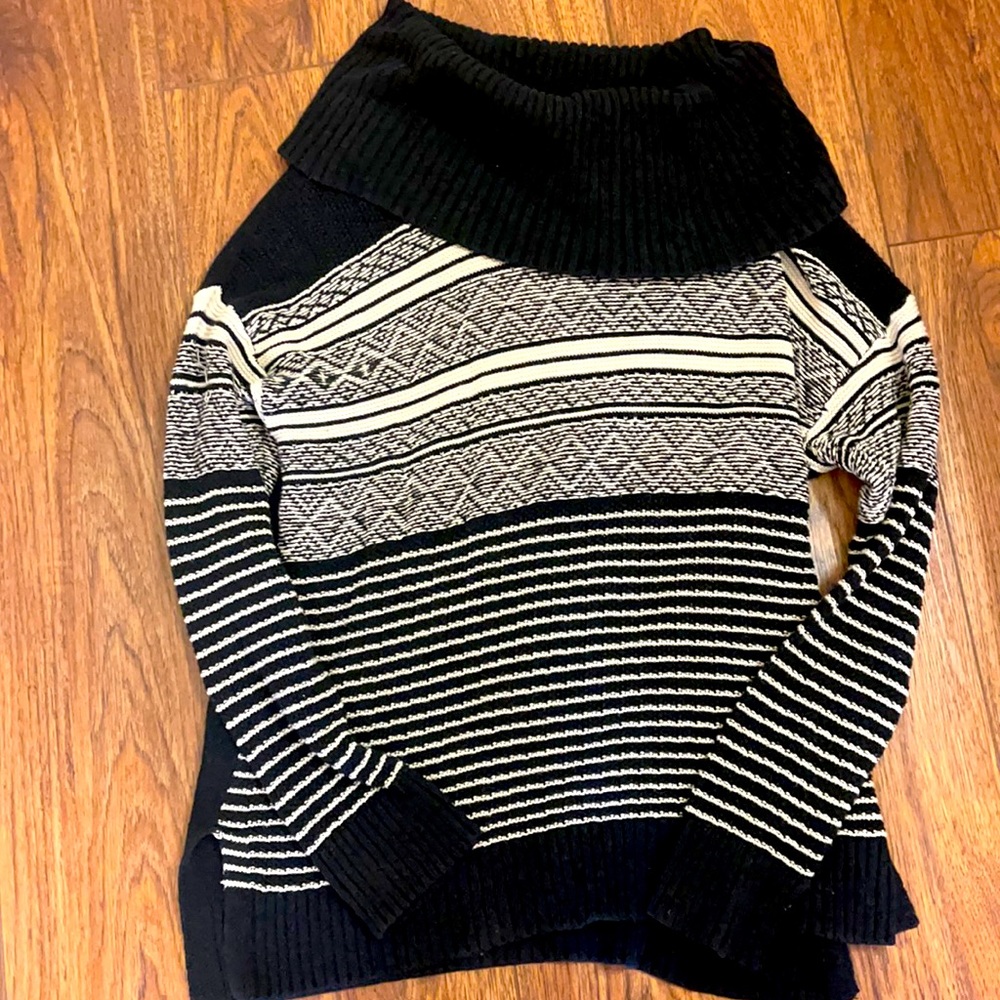 Black Cowl Neck Sweater